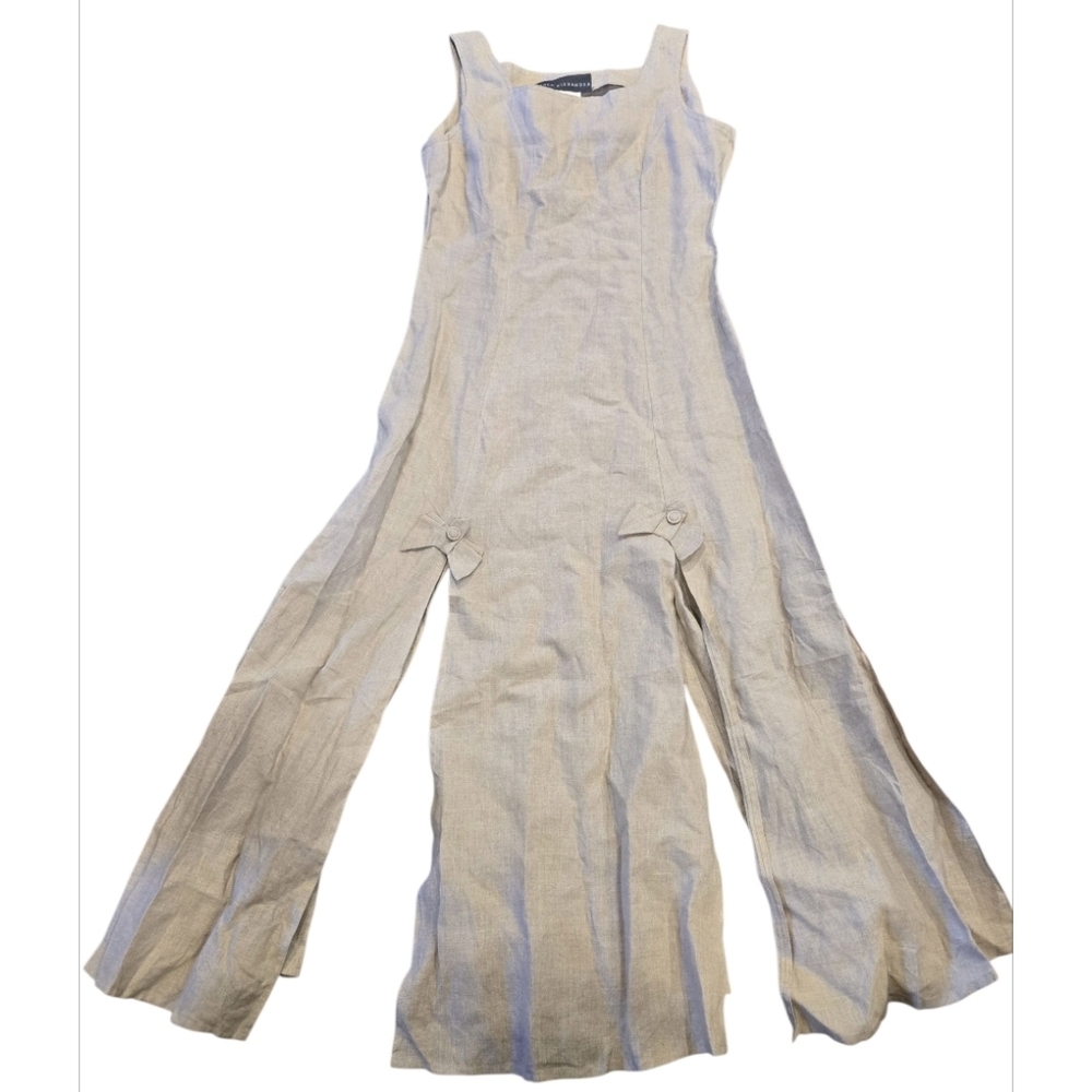 Vintage Karen Alexander maxi dress made from 100% linen SIZE 8